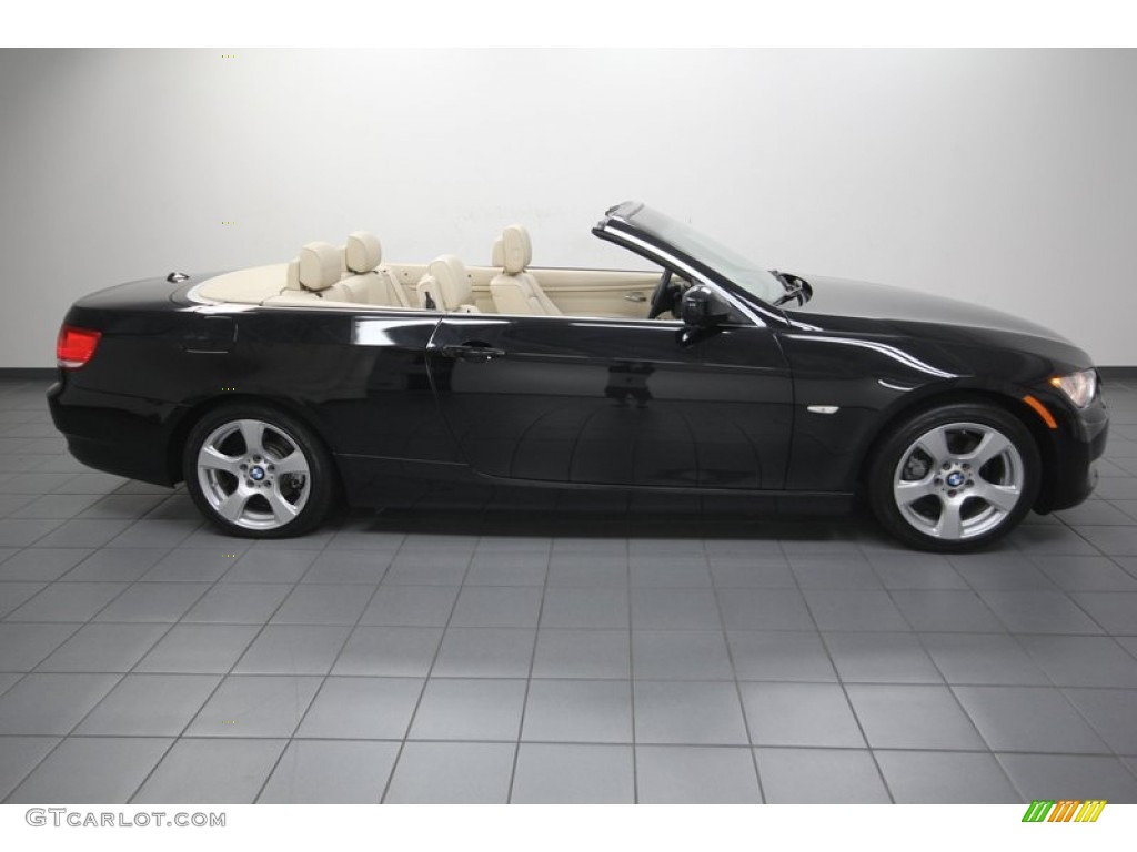 2010 3 Series 328i Convertible - Black Sapphire Metallic / Cream Beige photo #7