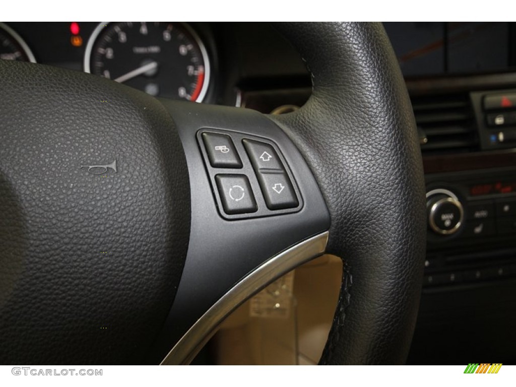 2010 3 Series 328i Convertible - Black Sapphire Metallic / Cream Beige photo #29