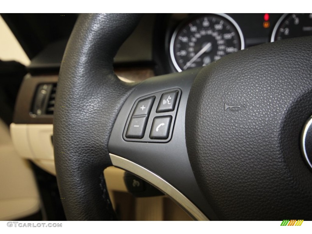 2010 3 Series 328i Convertible - Black Sapphire Metallic / Cream Beige photo #30