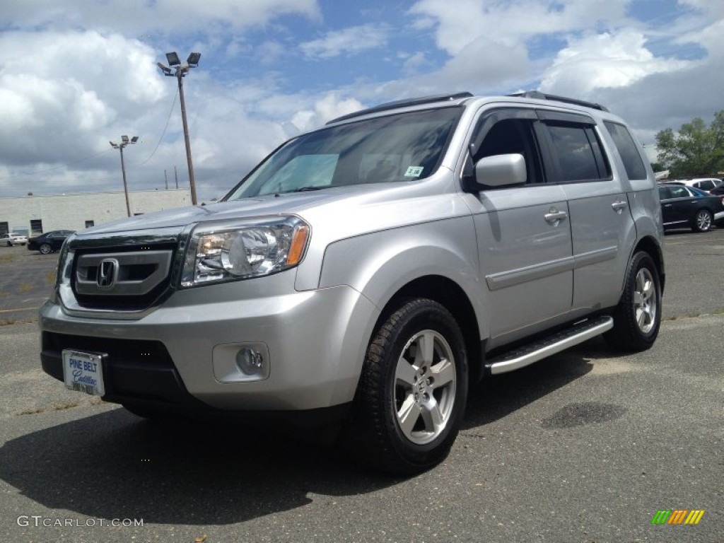 2011 Pilot EX-L 4WD - Alabaster Silver Metallic / Black photo #1