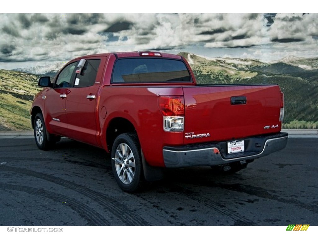 2013 Tundra Platinum CrewMax 4x4 - Barcelona Red Metallic / Black photo #2