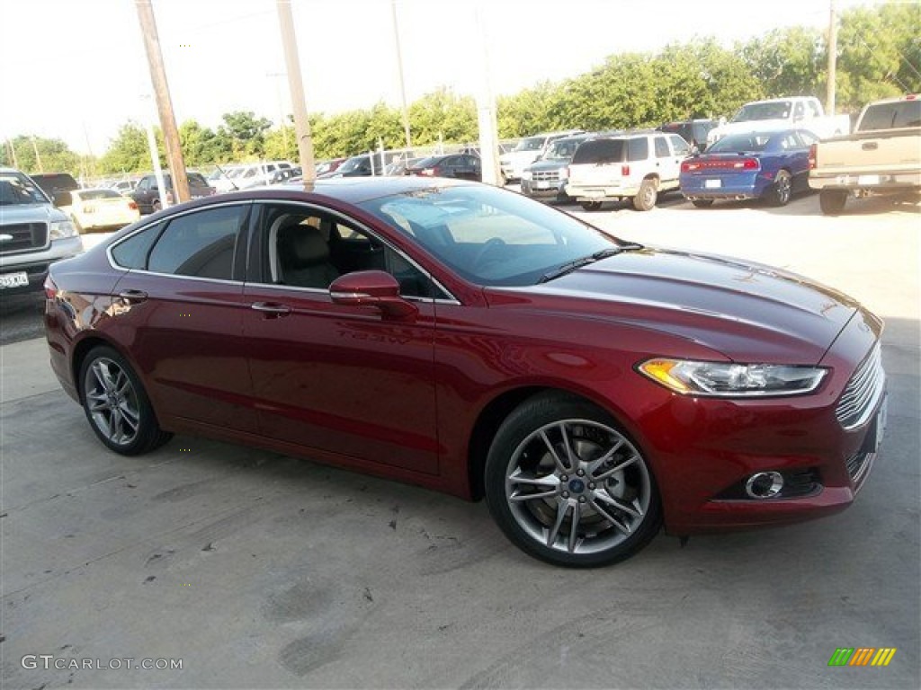 2013 Fusion Titanium - Ruby Red Metallic / Charcoal Black photo #6