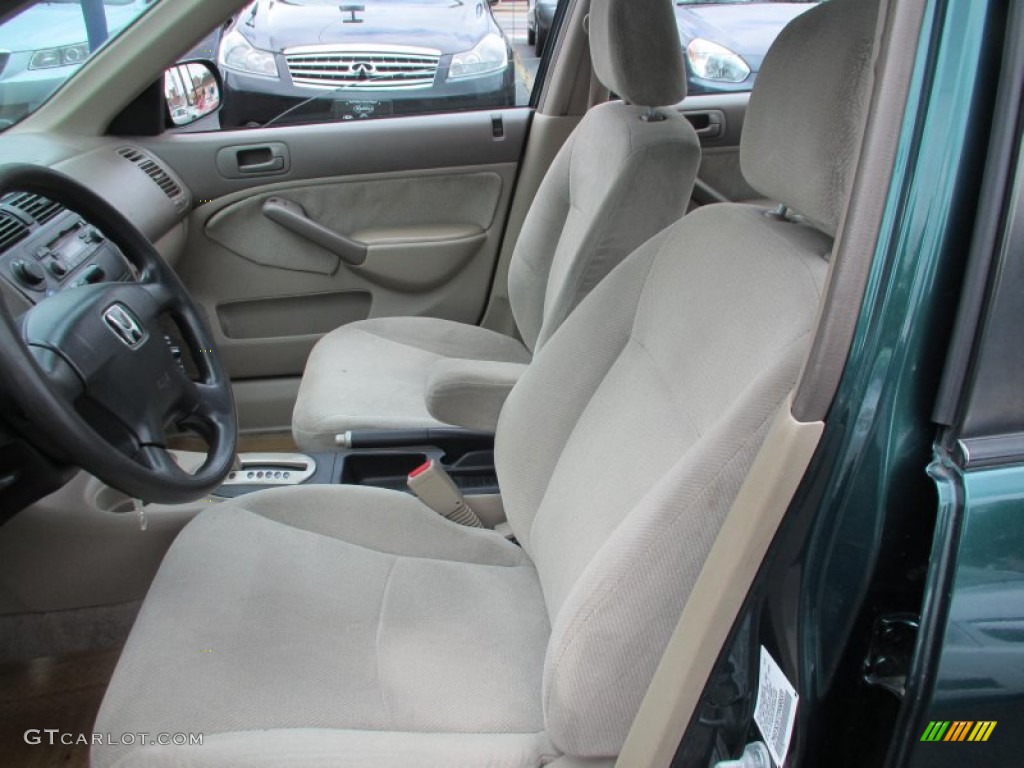 2001 Civic EX Sedan - Clover Green / Beige photo #5