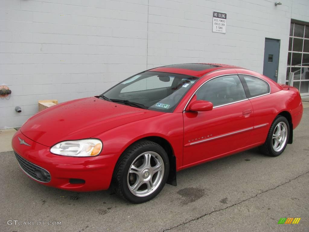 2001 Sebring LXi Coupe - Indy Red / Black/Light Gray photo #1