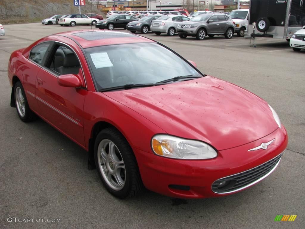 2001 Sebring LXi Coupe - Indy Red / Black/Light Gray photo #5