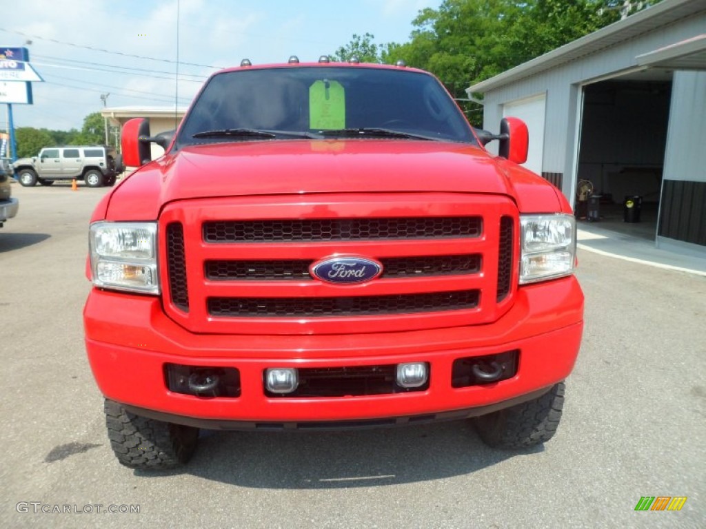 2006 F350 Super Duty XLT Crew Cab 4x4 Dually - Red Clearcoat / Dark Flint photo #3