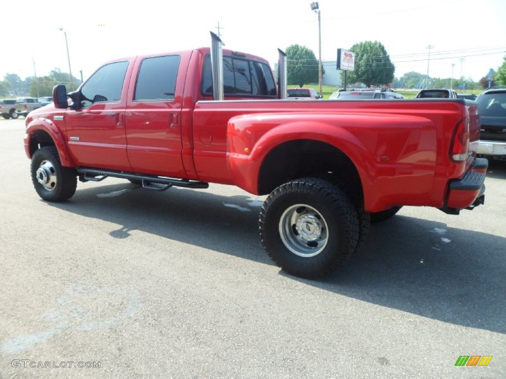 2006 F350 Super Duty XLT Crew Cab 4x4 Dually - Red Clearcoat / Dark Flint photo #5