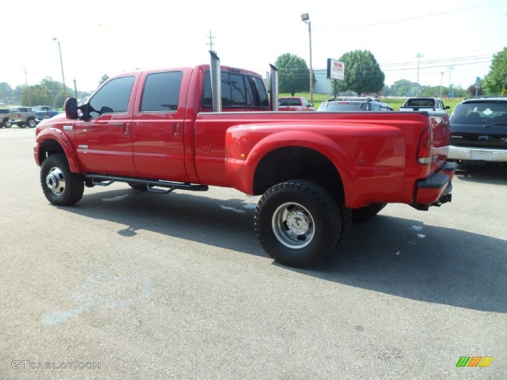 2006 F350 Super Duty XLT Crew Cab 4x4 Dually - Red Clearcoat / Dark Flint photo #7