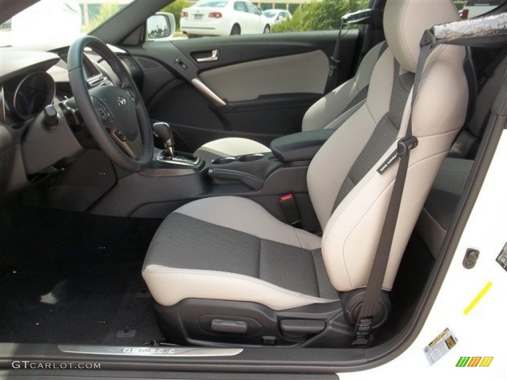 2013 Genesis Coupe 2.0T Premium - White Satin Pearl / Gray Leather/Gray Cloth photo #8