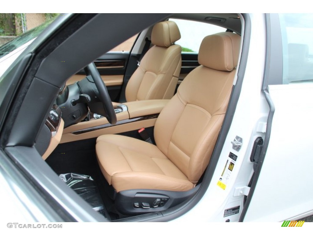 2013 7 Series 740Li Sedan - Mineral White Metallic / Saddle/Black photo #12