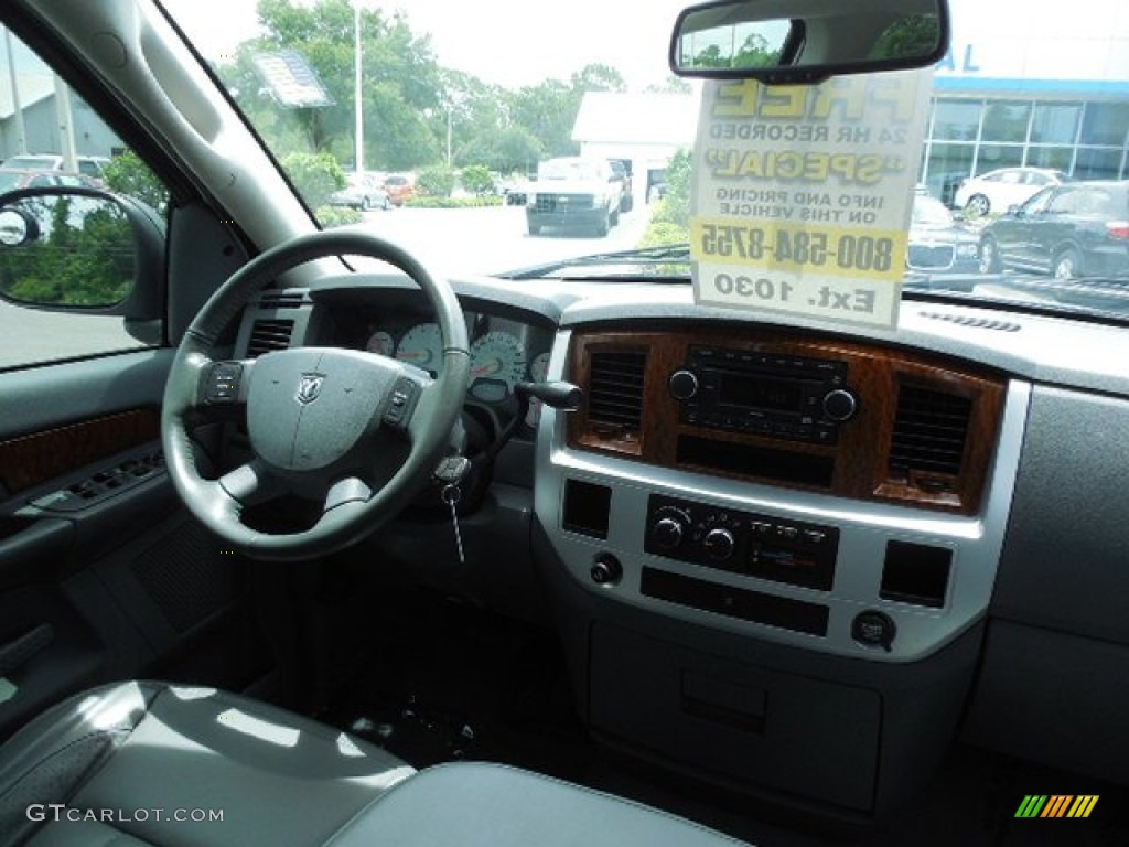 2007 Ram 1500 Laramie Quad Cab - Bright White / Medium Slate Gray photo #11