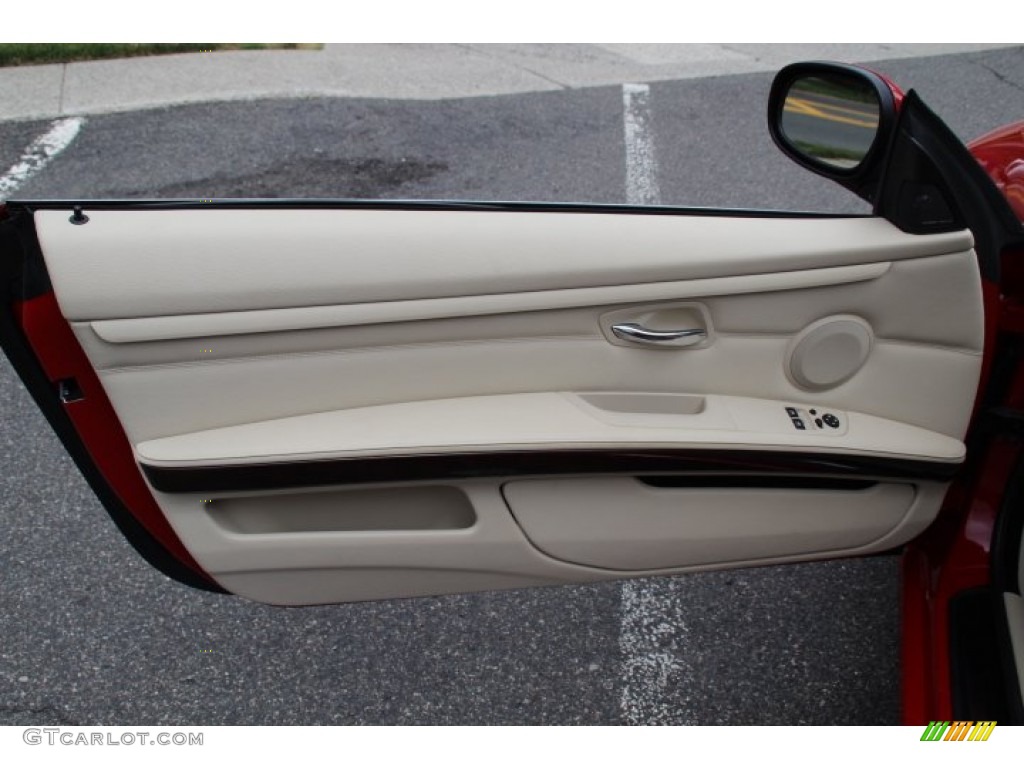 2012 BMW 3 Series 335i Coupe Cream Beige Door Panel Photo #83061459