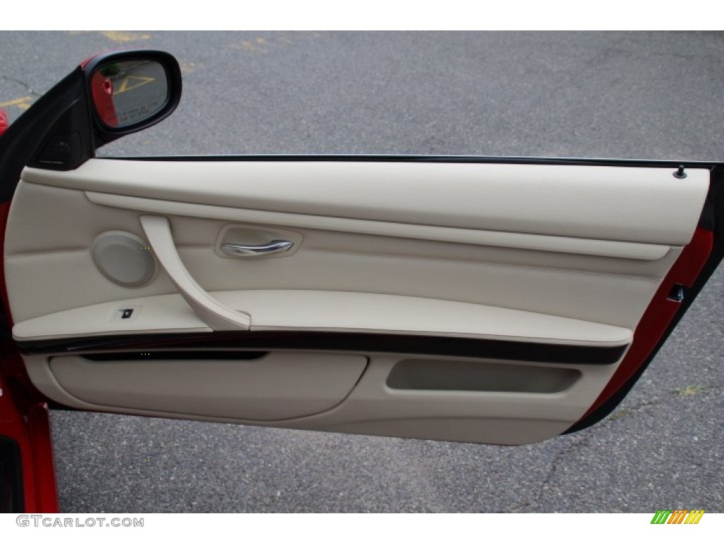 2012 BMW 3 Series 335i Coupe Cream Beige Door Panel Photo #83061729