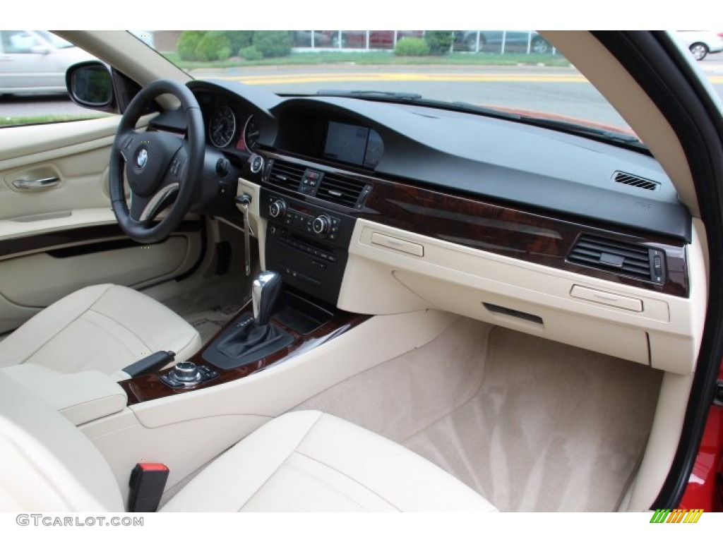 2012 BMW 3 Series 335i Coupe Cream Beige Dashboard Photo #83061760