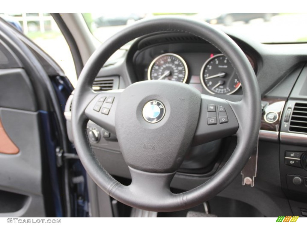 2011 BMW X5 xDrive 35i Cinnamon Steering Wheel Photo #83066145