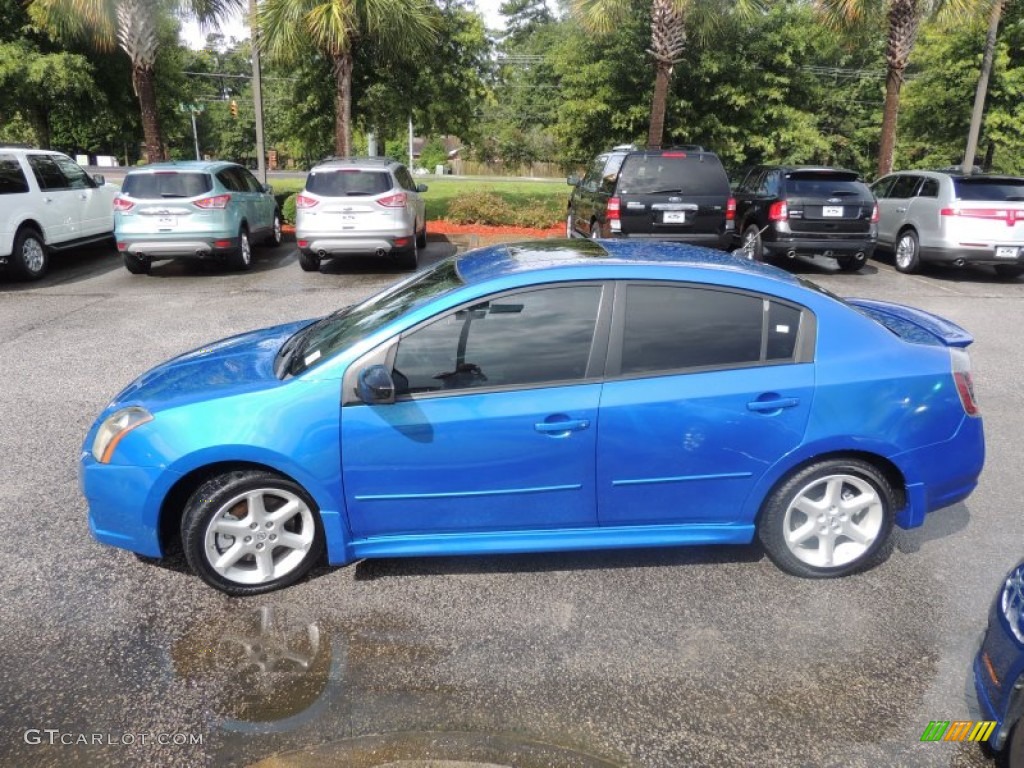 2007 Sentra SE-R Spec V - Sapphire Blue / SE-R Charcoal photo #2