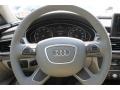 2013 Audi A6 Titanium Gray Interior Steering Wheel Photo