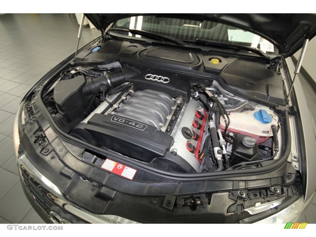 2004 A8 L 4.2 quattro - Atlas Grey Metallic / Black photo #57