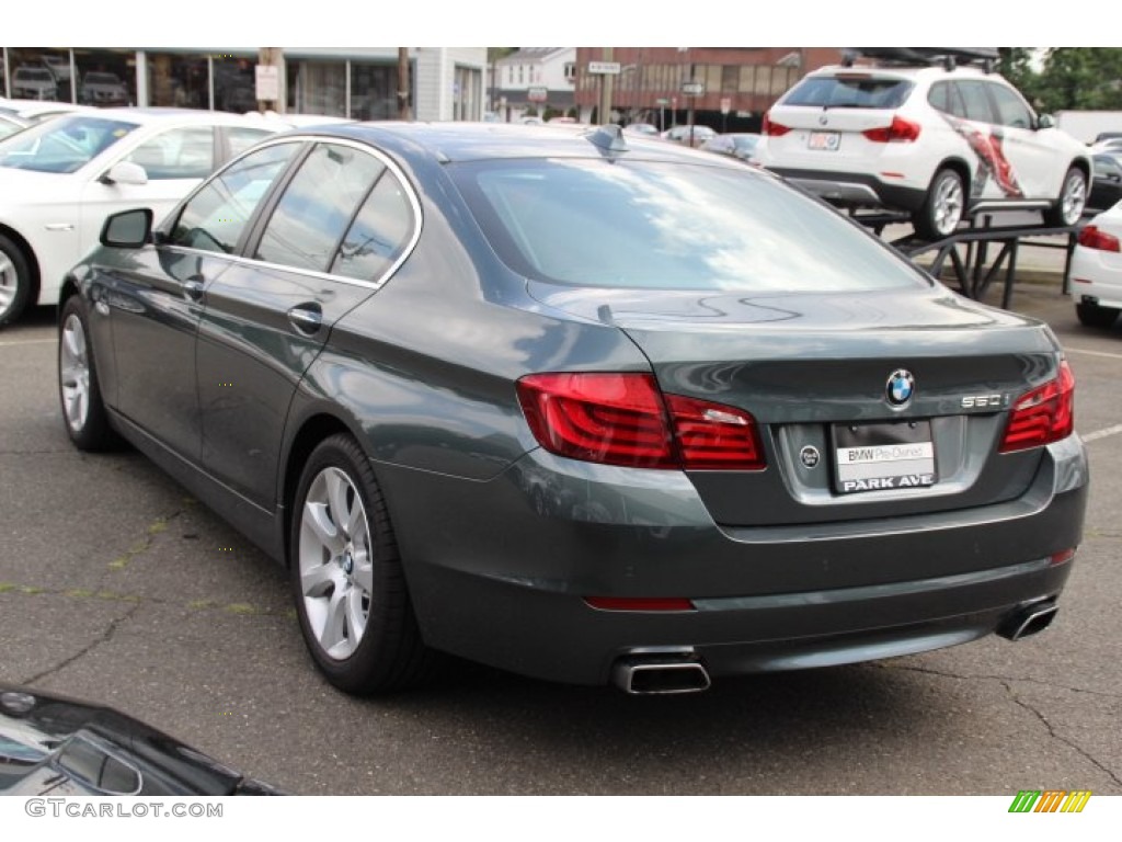 2013 5 Series 550i Sedan - Tasman Green Metallic / Black photo #7