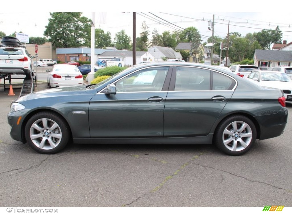 Tasman Green Metallic 2013 BMW 5 Series 550i Sedan Exterior Photo #83074589