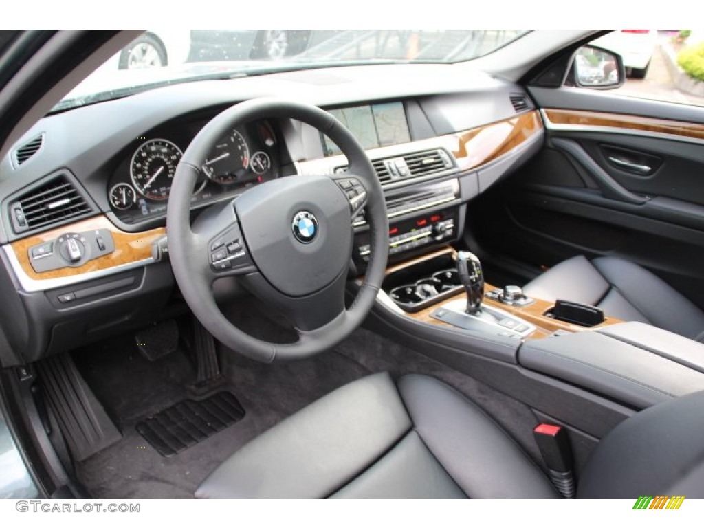 Black Interior 2013 BMW 5 Series 550i Sedan Photo #83074635