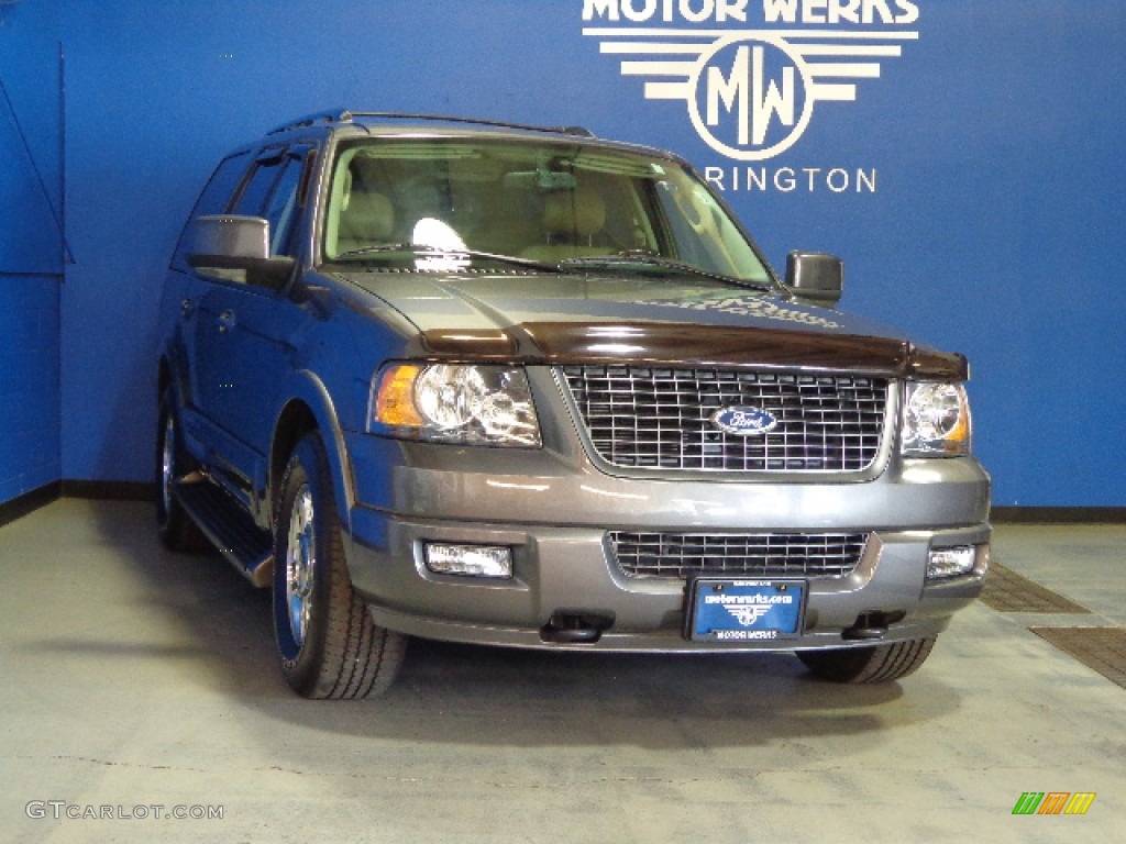 2005 Expedition Limited 4x4 - Dark Shadow Grey Metallic / Medium Parchment photo #1