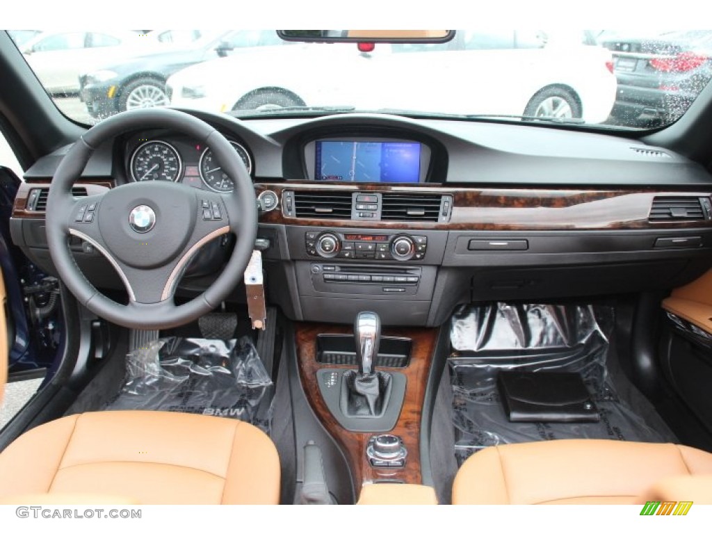 2011 BMW 3 Series 328i Convertible Saddle Brown Dakota Leather Dashboard Photo #83077055