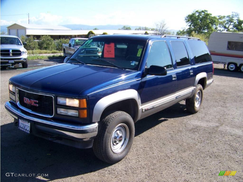 1999 Suburban K2500 SLT 4x4 - Indigo Blue Metallic / Gray photo #1