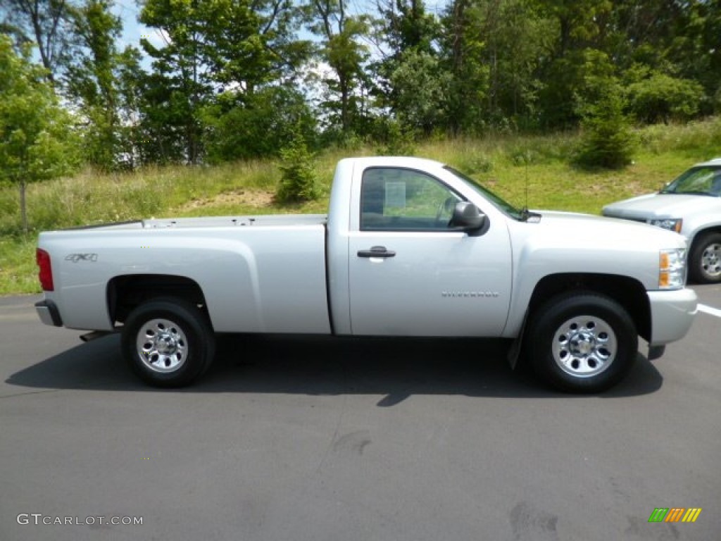 2011 Silverado 1500 LS Regular Cab 4x4 - Sheer Silver Metallic / Dark Titanium photo #8