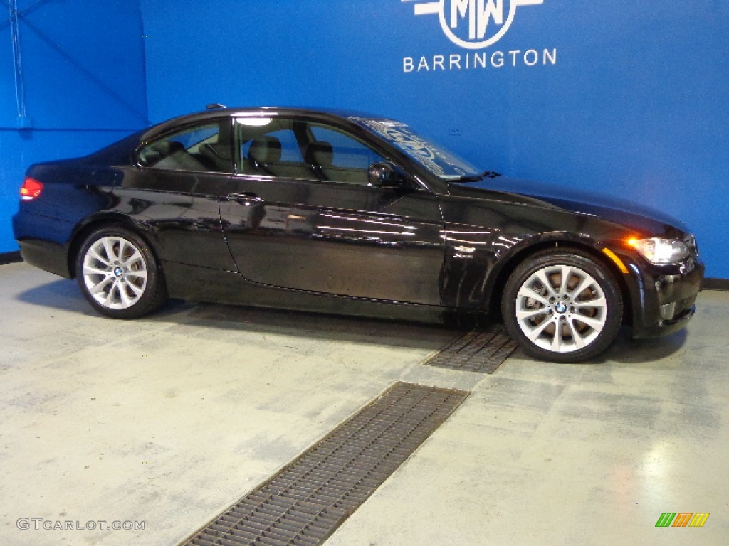 2010 3 Series 335i xDrive Coupe - Black Sapphire Metallic / Black photo #8