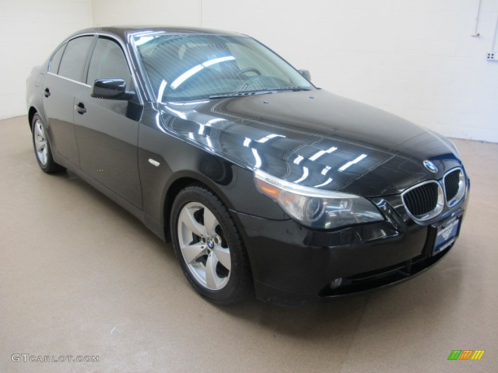 2005 5 Series 530i Sedan - Jet Black / Black photo #1