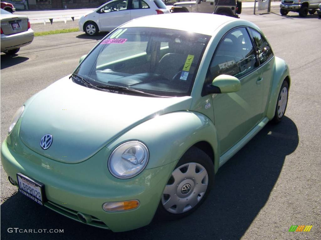 2001 New Beetle GLS Coupe - Cyber Green Metallic / Cream photo #7