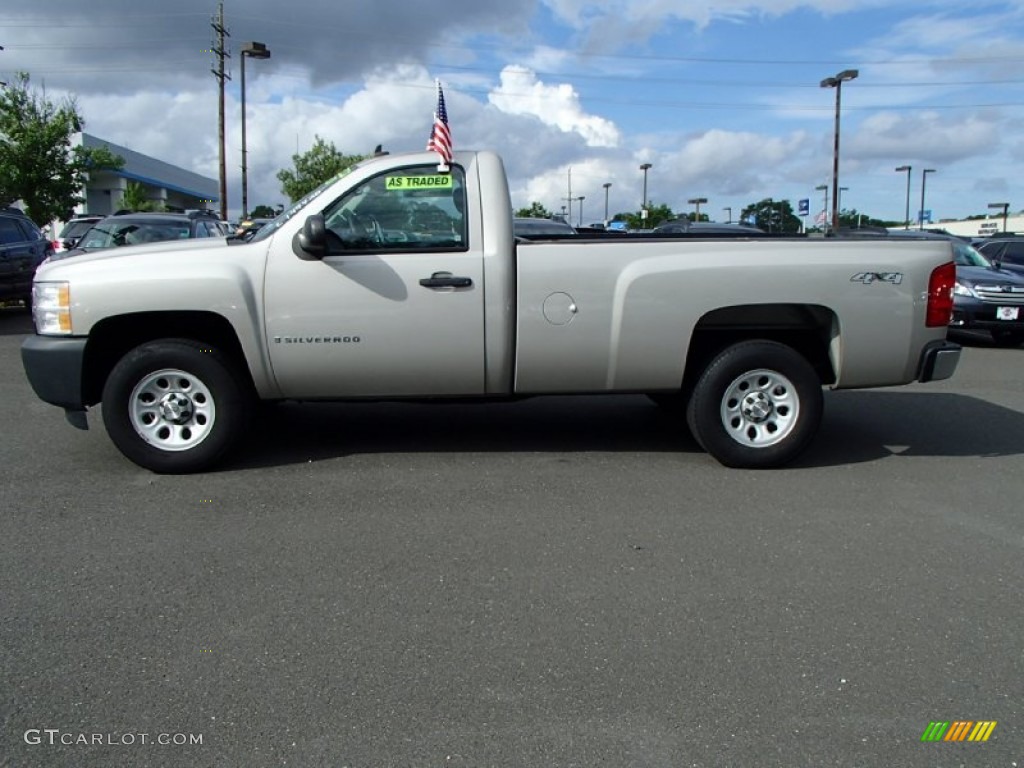 Silver Birch Metallic 2009 Chevrolet Silverado 1500 Regular Cab 4x4 Exterior Photo #83080633