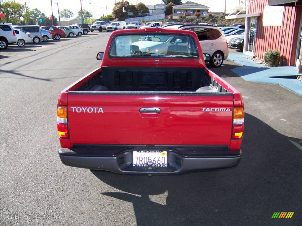 2004 Tacoma Regular Cab - Radiant Red / Charcoal photo #4