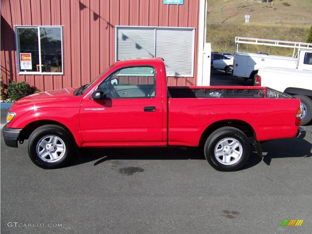 2004 Tacoma Regular Cab - Radiant Red / Charcoal photo #6