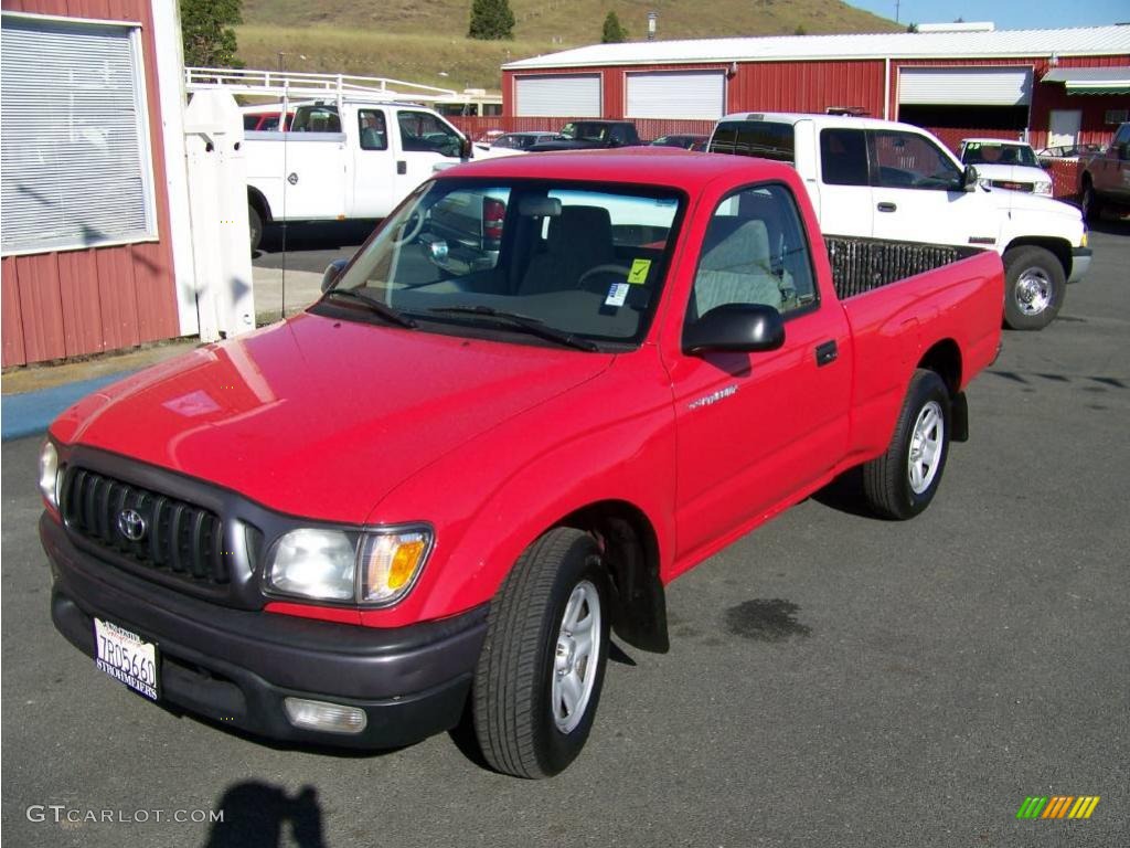 2004 Tacoma Regular Cab - Radiant Red / Charcoal photo #7