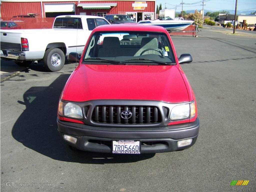 2004 Tacoma Regular Cab - Radiant Red / Charcoal photo #8