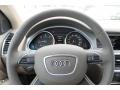 Cardamom Beige 2013 Audi Q7 3.0 TDI quattro Steering Wheel