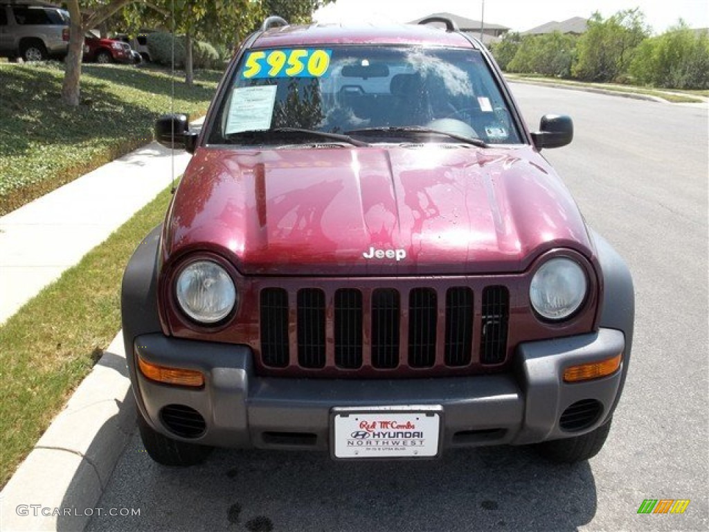 2002 Liberty Sport 4x4 - Dark Garnet Red Pearlcoat / Dark Slate Gray photo #2