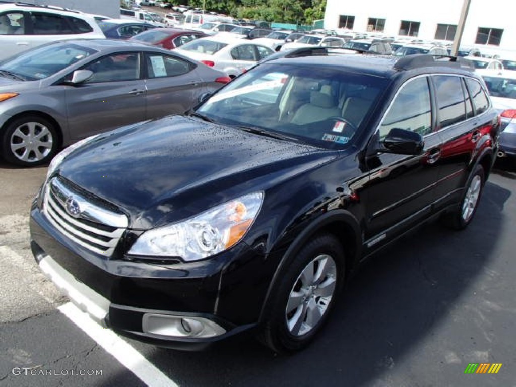 2011 Outback 3.6R Limited Wagon - Crystal Black Silica / Off Black photo #3