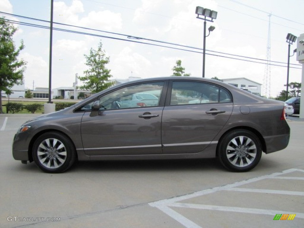 2010 Civic EX Sedan - Urban Titanium Metallic / Beige photo #7