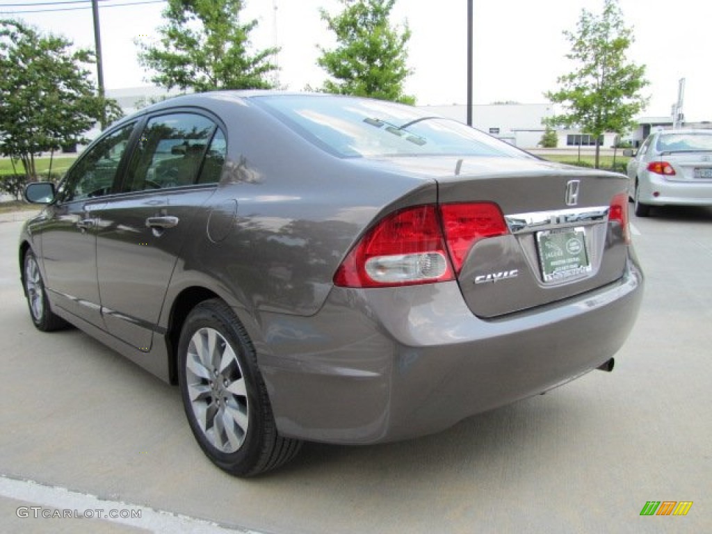 2010 Civic EX Sedan - Urban Titanium Metallic / Beige photo #8