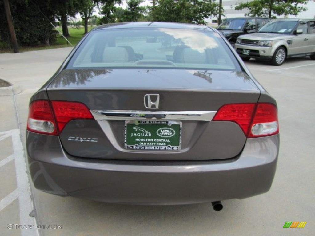 2010 Civic EX Sedan - Urban Titanium Metallic / Beige photo #9