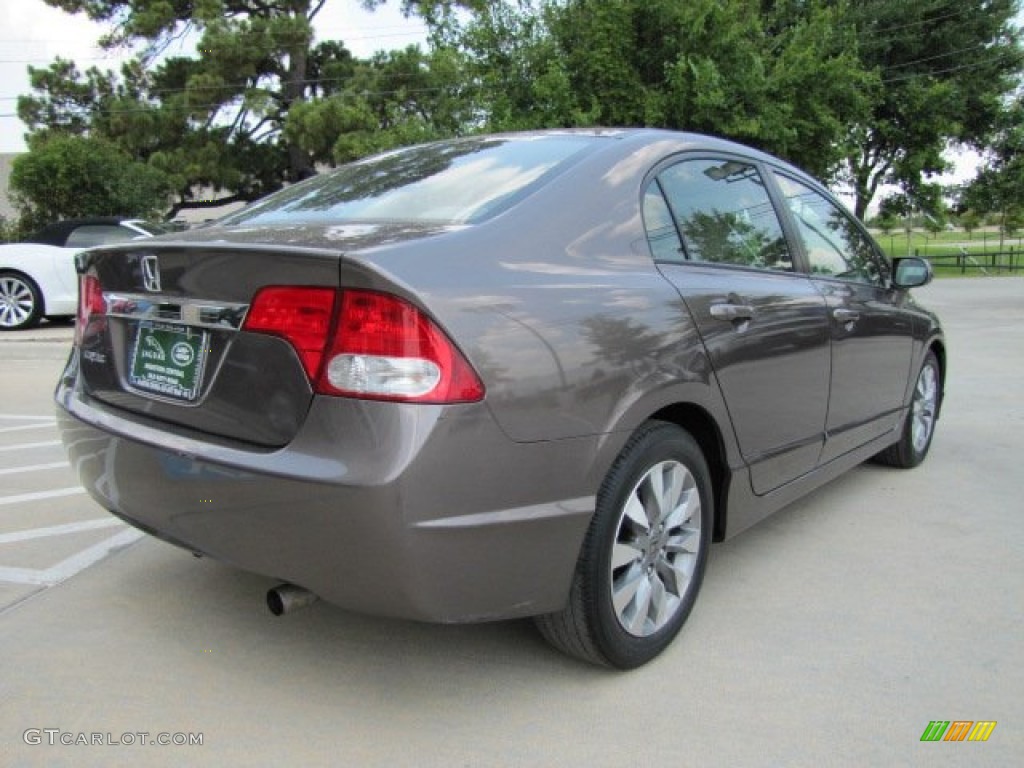 2010 Civic EX Sedan - Urban Titanium Metallic / Beige photo #10