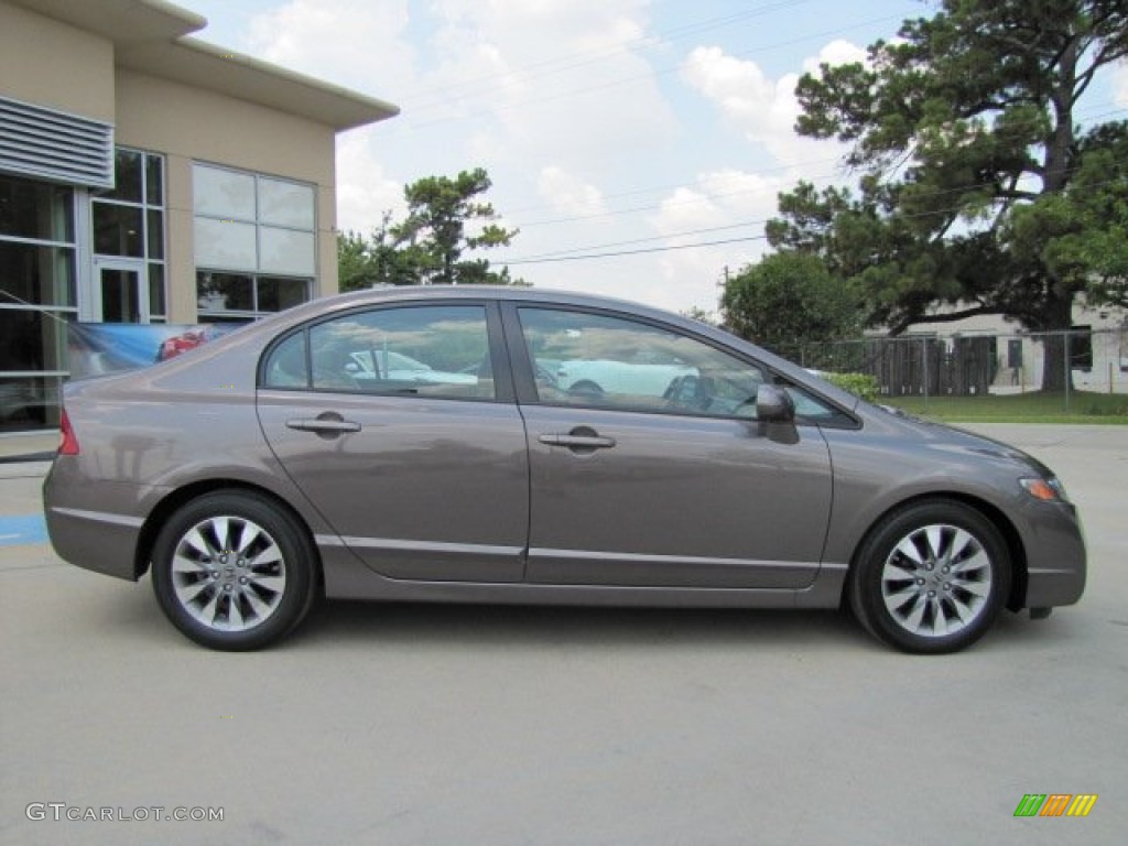 2010 Civic EX Sedan - Urban Titanium Metallic / Beige photo #11