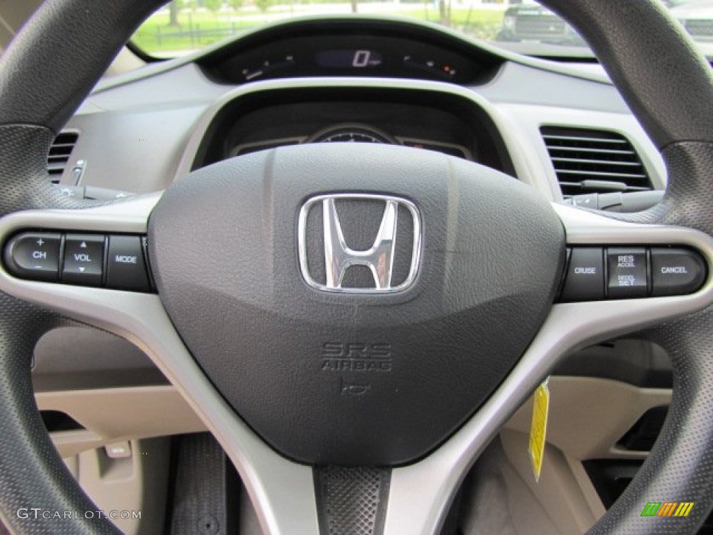 2010 Civic EX Sedan - Urban Titanium Metallic / Beige photo #14