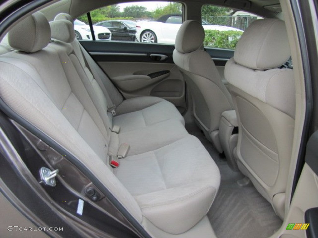 2010 Civic EX Sedan - Urban Titanium Metallic / Beige photo #23