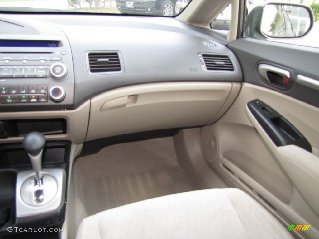 2010 Civic EX Sedan - Urban Titanium Metallic / Beige photo #24