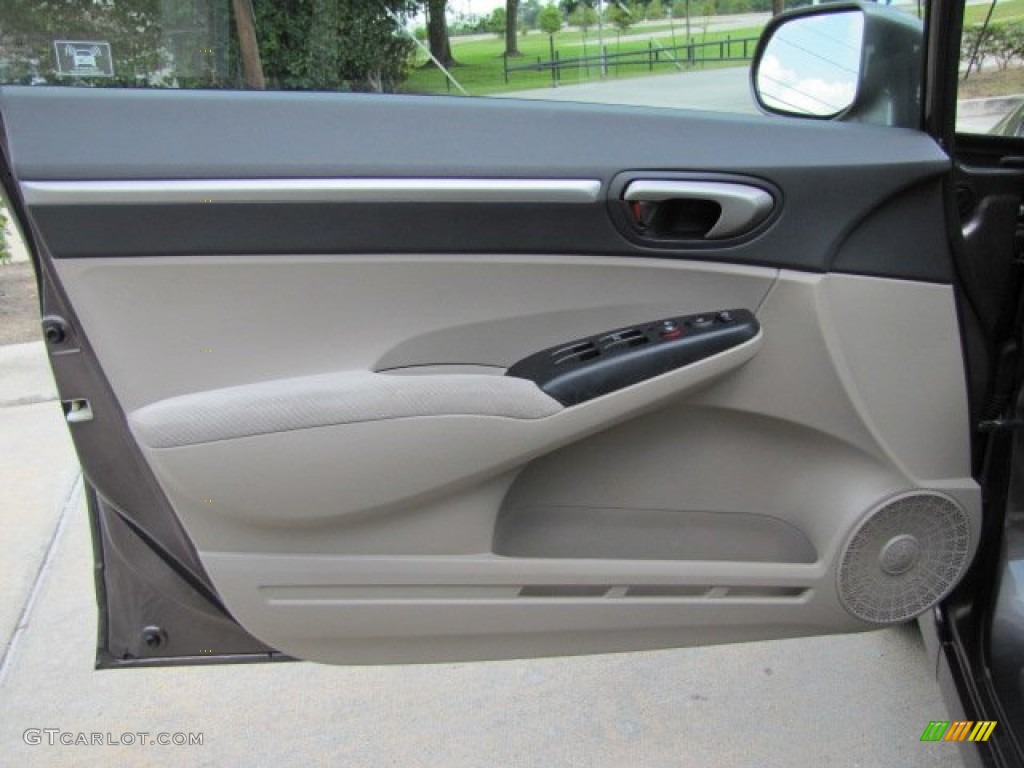 2010 Civic EX Sedan - Urban Titanium Metallic / Beige photo #29