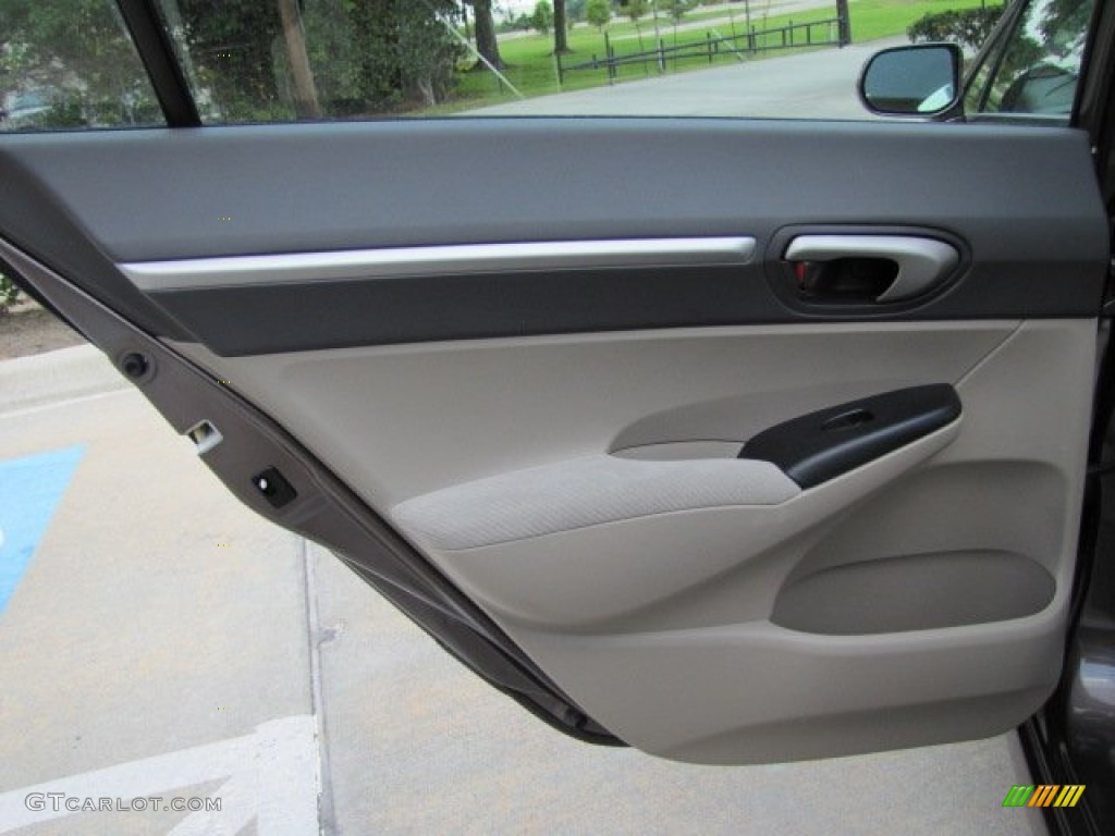2010 Civic EX Sedan - Urban Titanium Metallic / Beige photo #31